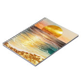 水彩ビーチシリーズデザイン3 ノートブック (左側)