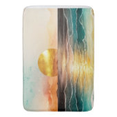 水彩ビーチシリーズデザイン3 バスマット (正面縦)