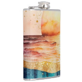 水彩ビーチシリーズデザイン3 フラスク (右)