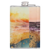 水彩ビーチシリーズデザイン3 フラスク (裏面)