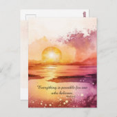 水彩ビーチシリーズデザイン3 ポストカード (正面/裏面)