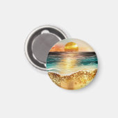 水彩ビーチシリーズデザイン3 マグネット (正面/裏面)