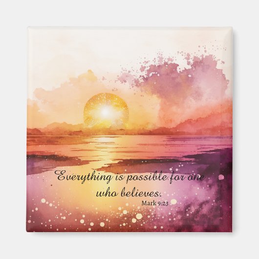 水彩ビーチシリーズデザイン3 マグネット (正面)