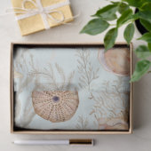 水彩ビーチシーコーラルヒトシェルアクア 薄葉紙 (ギフト)