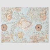 水彩ビーチシーコーラルヒトシェルアクア 薄葉紙 (正面)