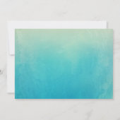 水彩ビーチシーシェルズベビーシャワー 招待状 (裏面)