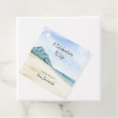 水彩ビーチシーンお祝いオブ・ライフ フェイバータグ (インサイチュ)