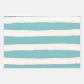 水彩ビーチストライプ ラッピングペーパーシート (正面2)