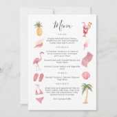 水彩ビーチテーマメニュー 招待状 (正面)