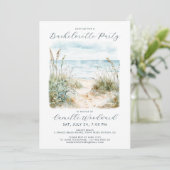 水彩ビーチバチェロレッテ招待状 招待状 (スタンド正面)