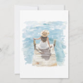 水彩ビーチバチェロレッテ招待状 招待状 (裏面)