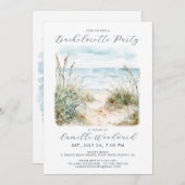 水彩ビーチバチェロレッテ招待状 招待状 (正面/裏面)