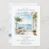 水彩ビーチバチェロレッテ招待状 招待状 (正面/裏面)