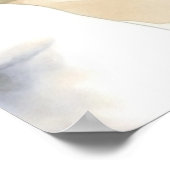 水彩ビーチバードシーン ポスター (角)