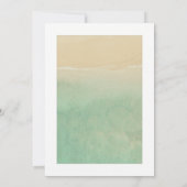 水彩ビーチパームツリーボホウェディング 招待状 (裏面)