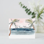 水彩ビーチパームムービング 案内ポストカード (スタンド正面)