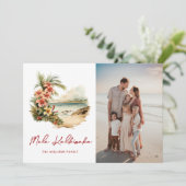 水彩ビーチフローラフォトメレカリキマカ シーズンカード (スタンド正面)