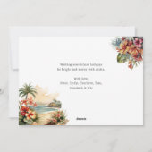 水彩ビーチフローラフォトメレカリキマカ シーズンカード (裏面)