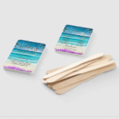 水彩ビーチブルー海プログラムセットのファン ハンドファン (組立なし)