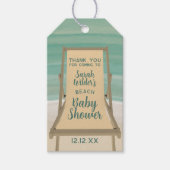 水彩ビーチベビーシャワーありがとうメッセージカード ギフトタグ (正面)