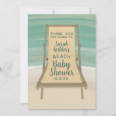 水彩ビーチベビーシャワーサンキューカード サンキューカード (正面)