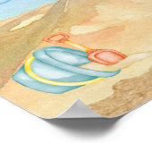 水彩ビーチポスター ポスター (角)