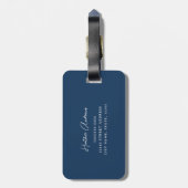 水彩ビーチモノグラム ラゲッジタグ (裏面縦)