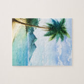 水彩ビーチヤシ8x10 ジグソーパズル (横)