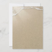 水彩ビーチラブメッセージボトルブライダルシャワー 招待状 (裏面)