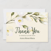 *~* 水彩ビーチローズ ブライダルシャワー ブラッシュ サンキューカード (正面)