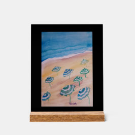 水彩ビーチ傘 アクリルサイン