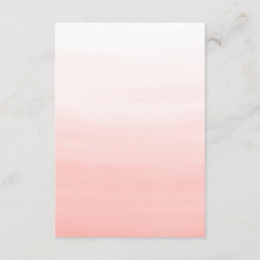 水彩ビーチ先結婚式 エンクロージャーカード (裏面)