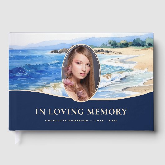 水彩ビーチ写真葬儀記念館 ゲストブック (正面)