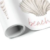 水彩ビーチ包装紙 ラッピングペーパー (ロールコーナー)