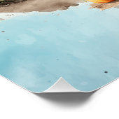 水彩ビーチ感謝祭 ポスター (コーナー)