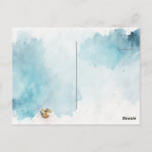 水彩ビーチ感謝祭 ポストカード (裏面)