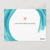 水彩ビーチ新しい住所 ポストカード (裏面)