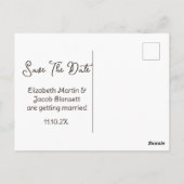 水彩ビーチ日付の保存 ポストカード (裏面)