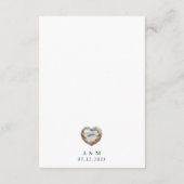 水彩ビーチ沿岸詳細カード エンクロージャーカード (裏面)