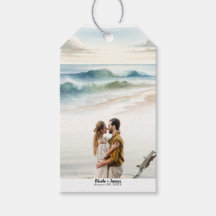 水彩ビーチ波沿岸写真結婚の