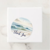 水彩ビーチ波素朴沿岸結婚の フェイバータグ (インサイチュ)