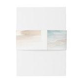 水彩ビーチ波素朴沿岸結婚の 招待状ベリーバンド (裏面例)