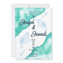 水彩ビーチ海サンドブルー