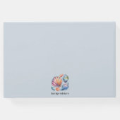 水彩ビーチ海夏の目的地の結婚式 ゲストブック (裏面)