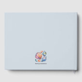 水彩ビーチ海夏の目的地の結婚式 ゲストブック (裏面)