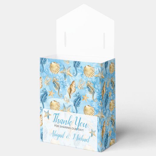 🌊💍水彩ビーチ海沿岸結婚部 フェイバーボックス (オープン)