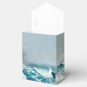 水彩ビーチ海波モノグラム結婚ズ フェイバーボックス (オープン)