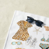 水彩ビーチ独身最後の週末パーティー ビーチタオル (インサイチュ)