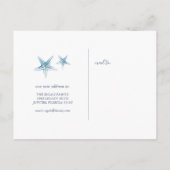 水彩ビーチ移動案内はがき ポストカード (裏面)