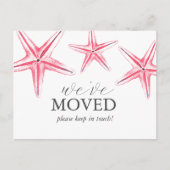 水彩ビーチ移動案内はがき ポストカード (正面)